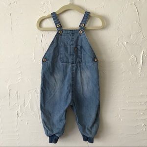 Baby Zara denim overalls 6-9mo gender neutral